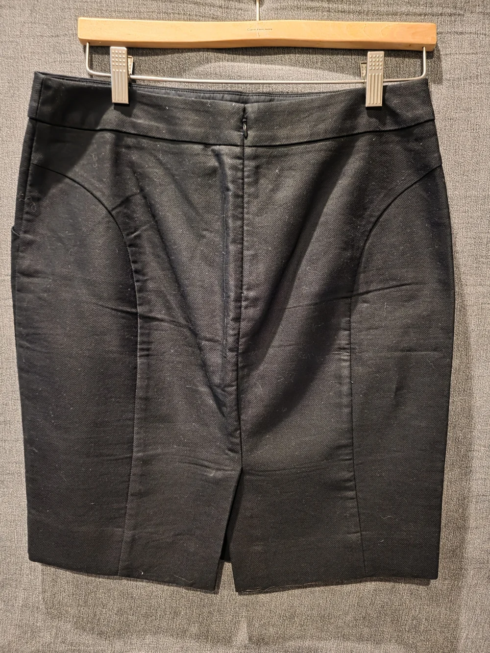 J. Crew The Pencil Skirt Black Front Pockets Size 8 Waist 15 1/2in Length 21in